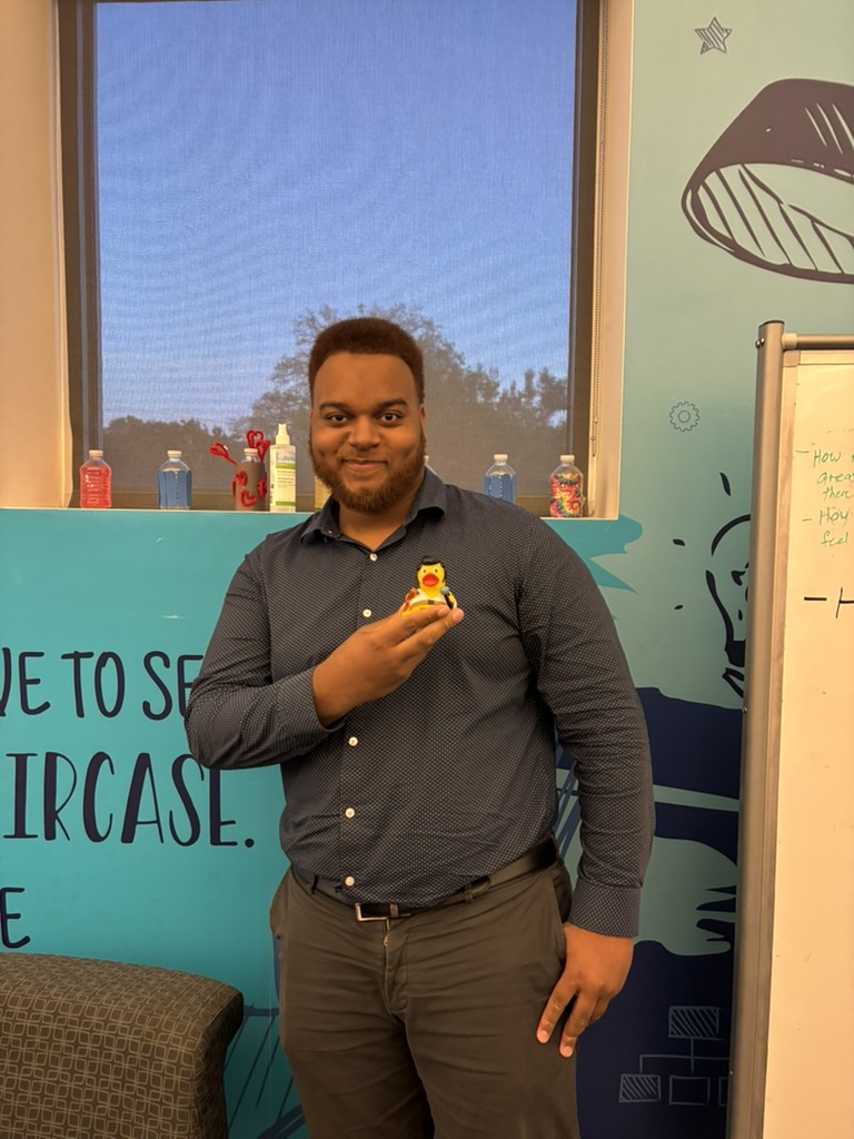 Andre Brumfield with their rubber duck