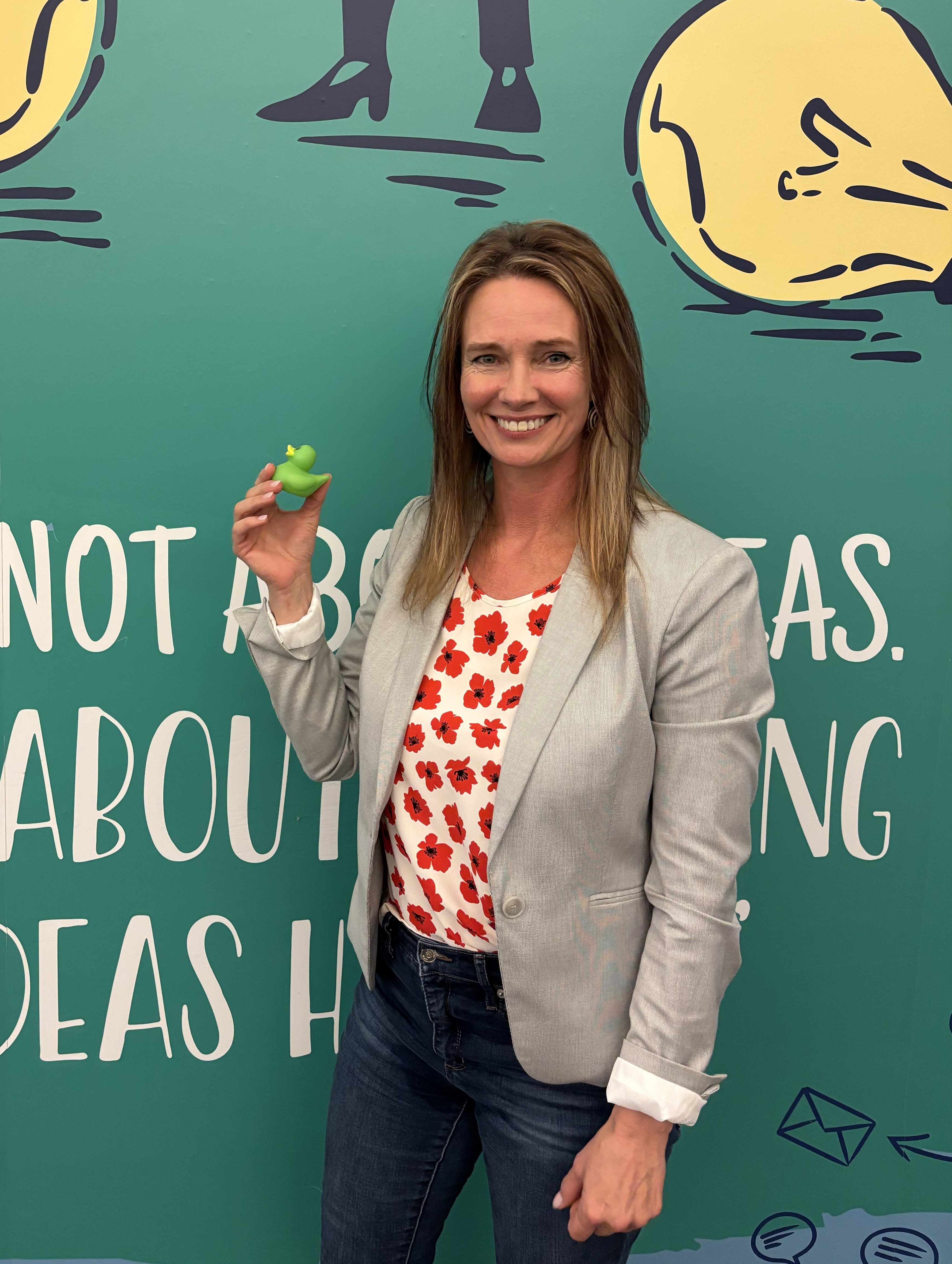 Dana Root with their rubber duck