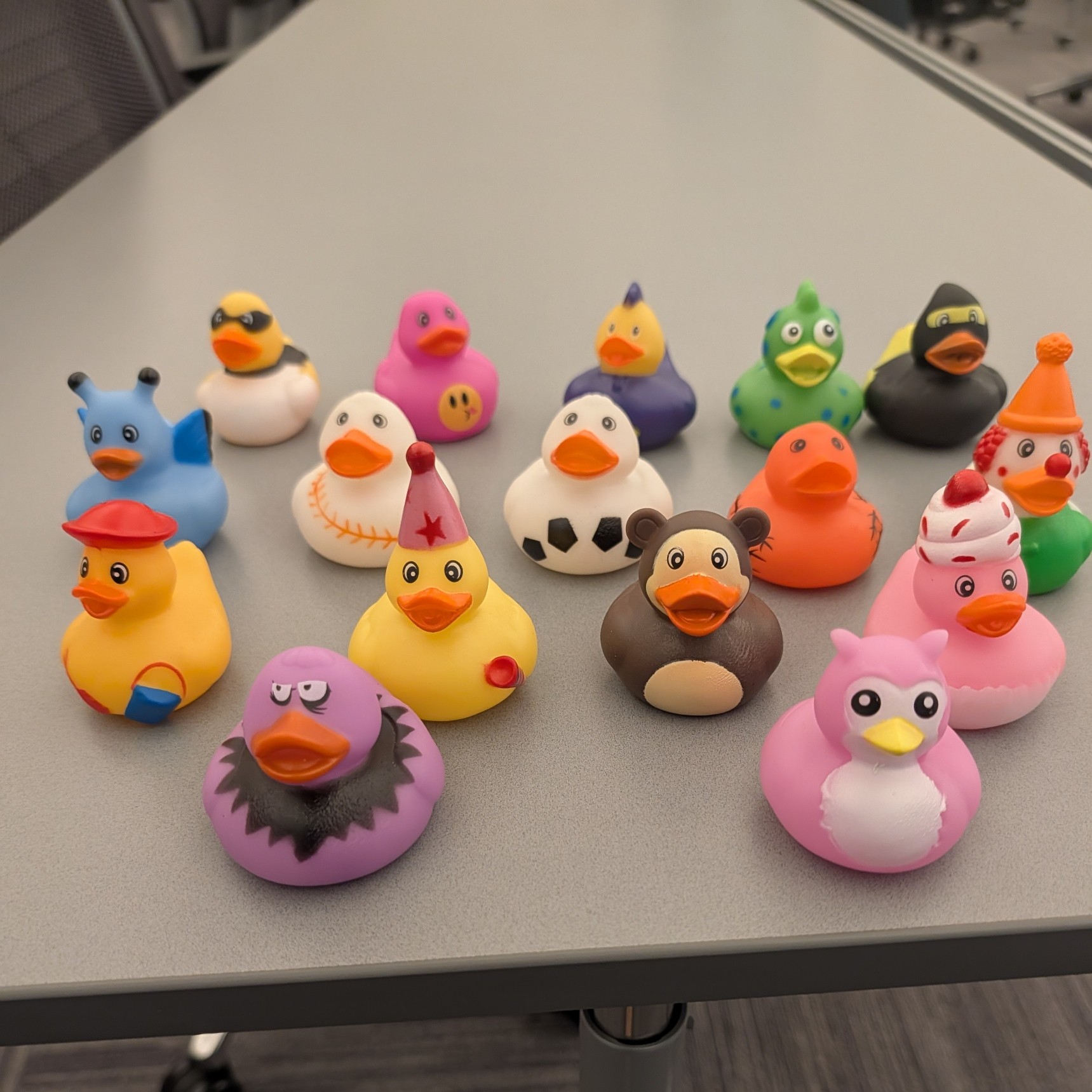 Marco Cabrera with their rubber duck