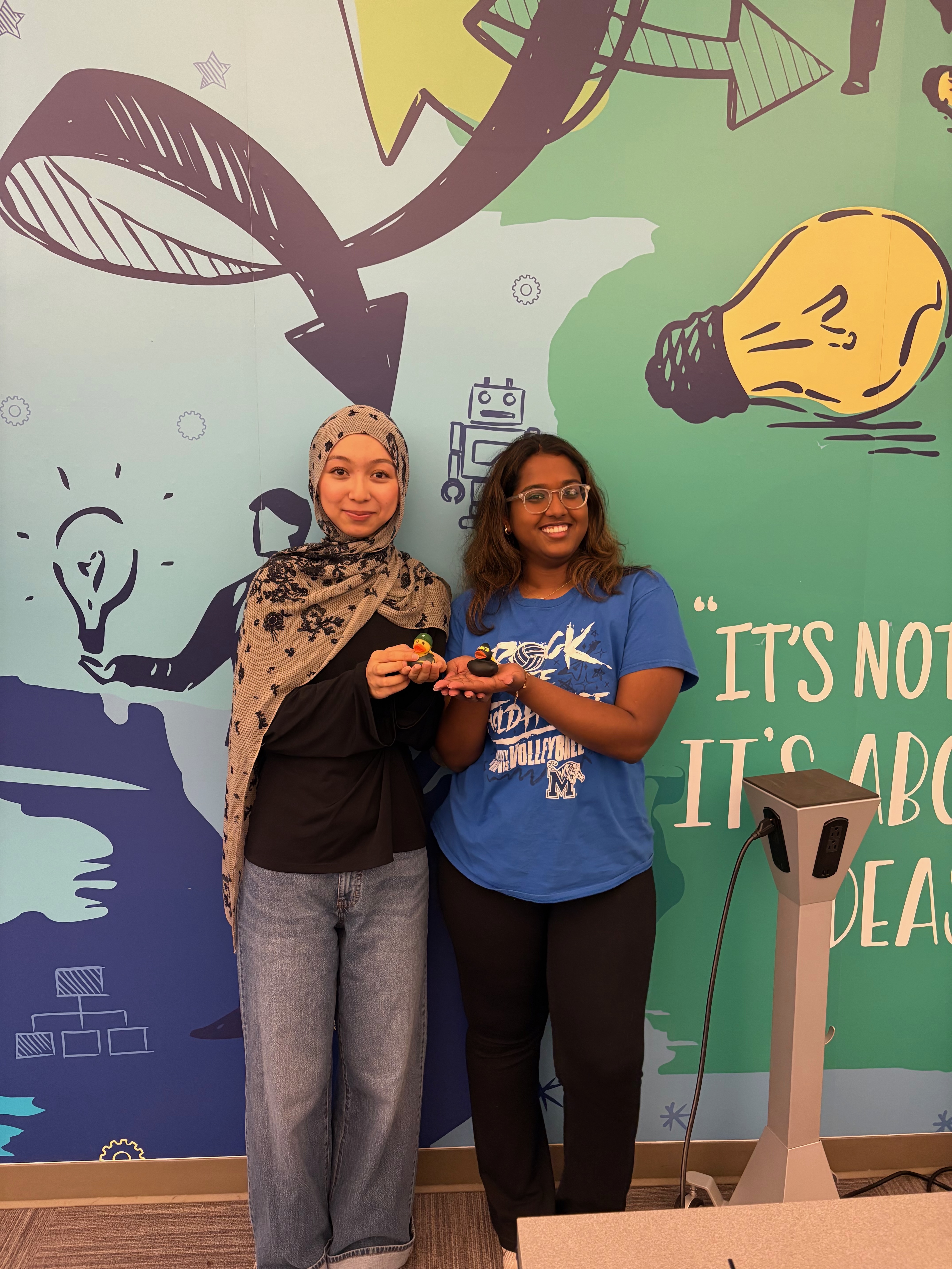 Nadia Zirak with their rubber duck